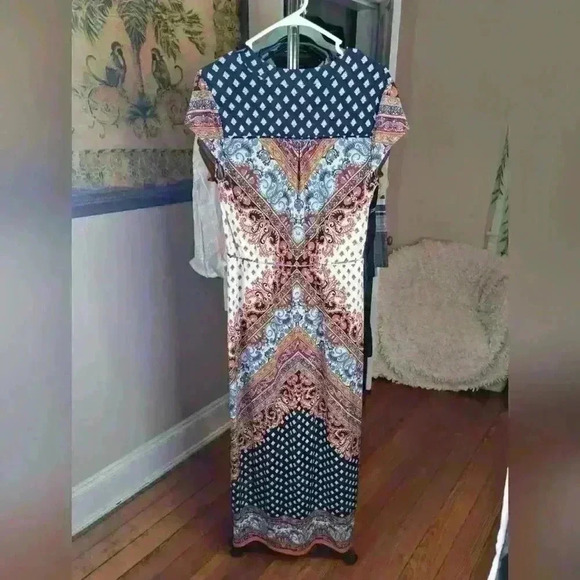 CB established 1962 Multicolor Paisley Long Dress Size M - Picture 8 of 9